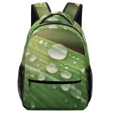 yanfind Children's Backpack Freshness Purity Dew Beautiful Grass Waterdrops Light Moisture Macro Growth Preschool Nursery Travel Bag