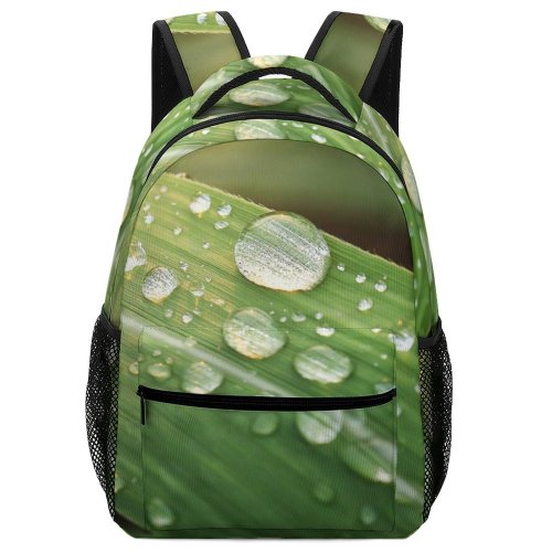 yanfind Children's Backpack Freshness Purity Dew Beautiful Grass Waterdrops Light Moisture Macro Growth Preschool Nursery Travel Bag