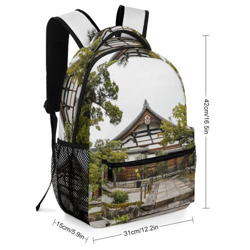 yanfind Children's Backpack Garden Outdoors Arbour Flagstone Plant Tree Porch Patio Building Stock Preschool Nursery Travel Bag