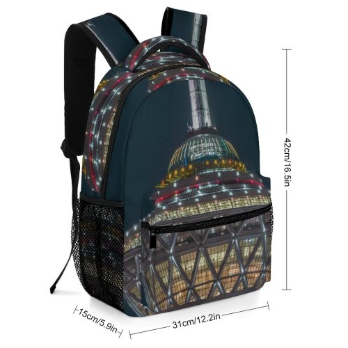 yanfind Children's Backpack Attract Center Tall Street Industrial City Dark Design Shiny  Highlight Illuminate Preschool Nursery Travel Bag