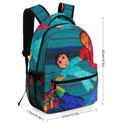 yanfind Children's Backpack Hands Hold Share Sharing Peace Love Cooperation Justice Diversity Inclusion Needlepoint Preschool Nursery Travel Bag