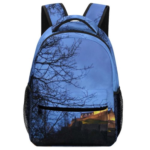 yanfind Children's Backpack Edinburgh Castle Night Dusk Clouds Sky Branch Tree Natural Landscape Preschool Nursery Travel Bag