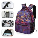 yanfind Children's Backpack  Shiny Crafts Colorful Multicolor Diversity Art Glitters Decoration Preschool Nursery Travel Bag
