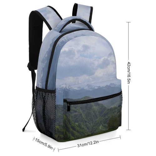 yanfind Children's Backpack Francia Rural Countryside Serraval Pasture Trave Farm Wallpapers Pictures Grassland Cloud Preschool Nursery Travel Bag