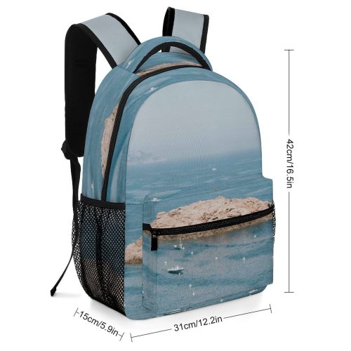 yanfind Children's Backpack Bay Tourist Coast Rocky Vacation Surf Landscape Destination Travel Leisure Island Beach Preschool Nursery Travel Bag