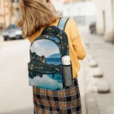 yanfind Children's Backpack Beautiful Scenery Clouds Grass Landscape Daylight Mountains Sight Lakeside Outdoors Scenic Woods Preschool Nursery Travel Bag
