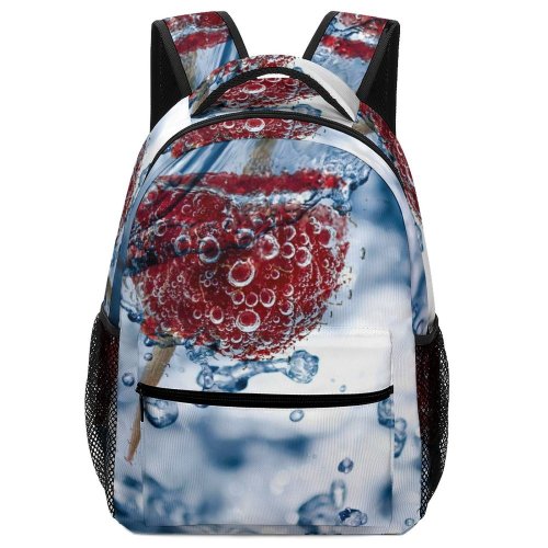 yanfind Children's Backpack Glass Abstract Raspberry Liquid Bubbles Preschool Nursery Travel Bag