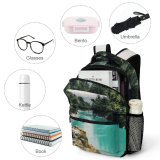 yanfind Children's Backpack Beautiful Forest Grass Adventure Landscape Daylight Paradise Rainforest Turquoise River Scenic Outdoors Preschool Nursery Travel Bag