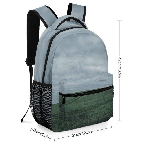 yanfind Children's Backpack Grey Field Grassland Outdoors Countryside Paddy Land Agriculture Preschool Nursery Travel Bag