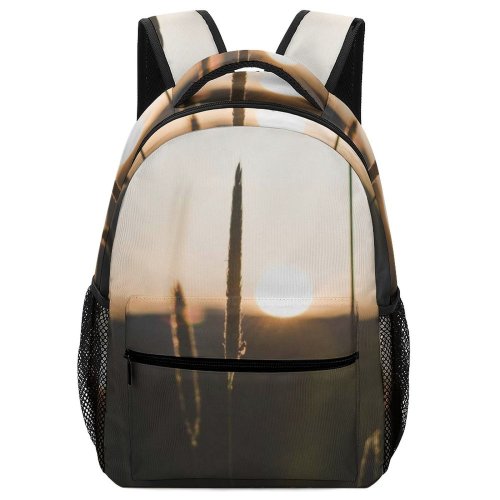 yanfind Children's Backpack Backlit  Focus Reed Sunset Grass Landscape Daylight Light Iphone Samsung Preschool Nursery Travel Bag
