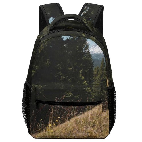 yanfind Children's Backpack Abies Pine National Plant Rainier Slope Pictures Grassland Outdoors Snow Preschool Nursery Travel Bag
