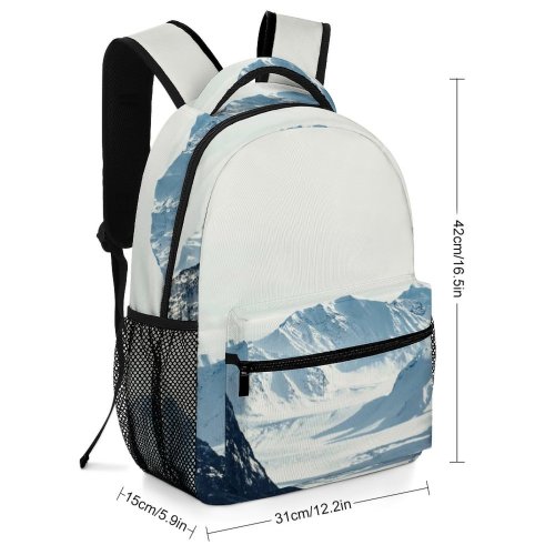 yanfind Children's Backpack Landscape Rock Explore Pictures Alaska Cloud Outdoors Snow  Free Hike Preschool Nursery Travel Bag