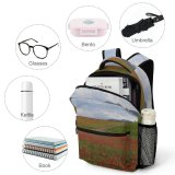 yanfind Children's Backpack Field Grassland Outdoors Countryside Mound Scenery Public Domain Preschool Nursery Travel Bag