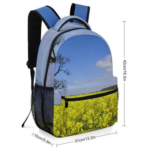 yanfind Children's Backpack Field Grassland Outdoors Countryside Farm Meadow Rural Tree Sky Preschool Nursery Travel Bag