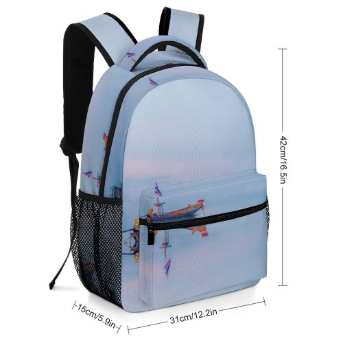 yanfind Children's Backpack Bay Picturesque Serene Amazing Journey Vacation Scenery Mirror   Nobody Sunset Preschool Nursery Travel Bag
