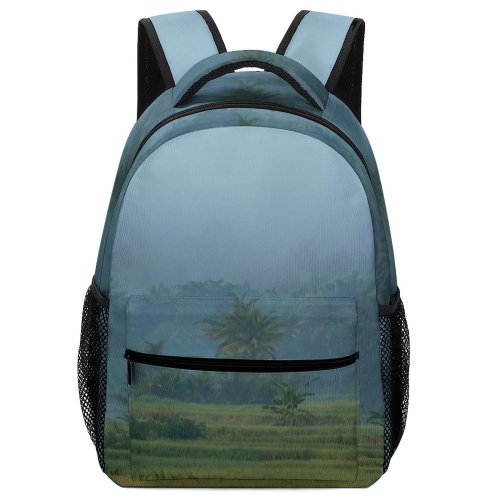 yanfind Children's Backpack Countryside Plant Woodland Forest Pictures Grassland Outdoors Stock Jungle Grey Tree Preschool Nursery Travel Bag