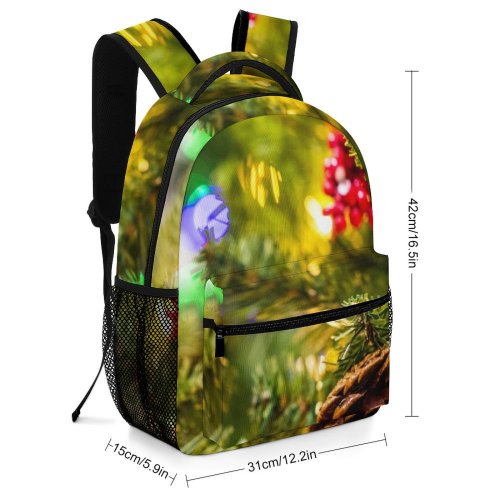 yanfind Children's Backpack Abies Pine Plant Domain Spruce Pictures Tree Ornament Light Fir Bokeh Preschool Nursery Travel Bag