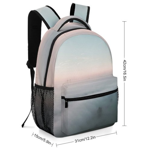 yanfind Children's Backpack Fog Grey Outdoors Mist Sky Lathumse Veerweg  Velp Netherlands Mills Cloud Preschool Nursery Travel Bag