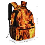 yanfind Children's Backpack Blaze Dark  Blazing Burn Fire Firewood Flammable Burning Warm Bonfire Outdoors Preschool Nursery Travel Bag
