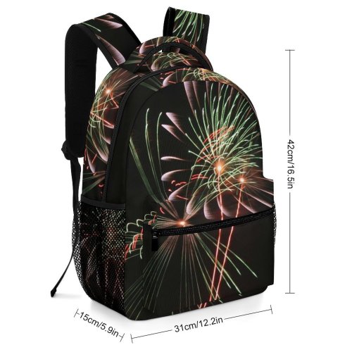 yanfind Children's Backpack Fireworks Japan Tripod Night Matsudo Midnight Diwali Darkness Event Festival Year's Eve Preschool Nursery Travel Bag