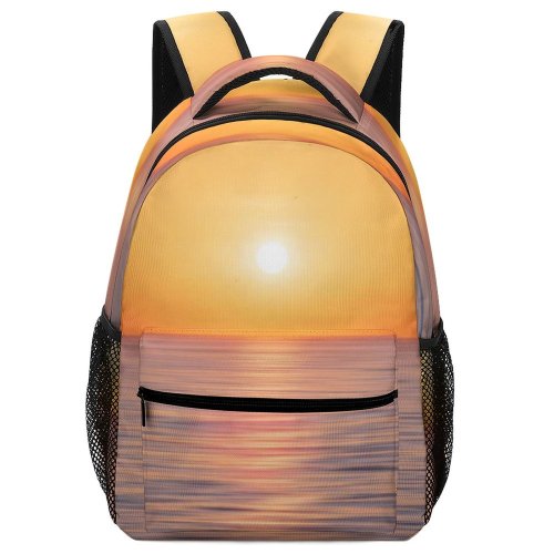 yanfind Children's Backpack Golden Beautiful Sunset Landscape Waters Sunrise Outdoors Scenic Horizon Idyllic Reflection Dawn Preschool Nursery Travel Bag