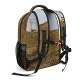 yanfind Children's Backpack Field Slope Hill Savanna Grass Mound Activities Rural Plant Ground Preschool Nursery Travel Bag