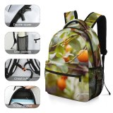 yanfind Children's Backpack Fruits Plant Persimmon Flora Produce Citrus Fruit Grapefruit Apricot Botanical Garden Institute Vladivostok Preschool Nursery Travel Bag