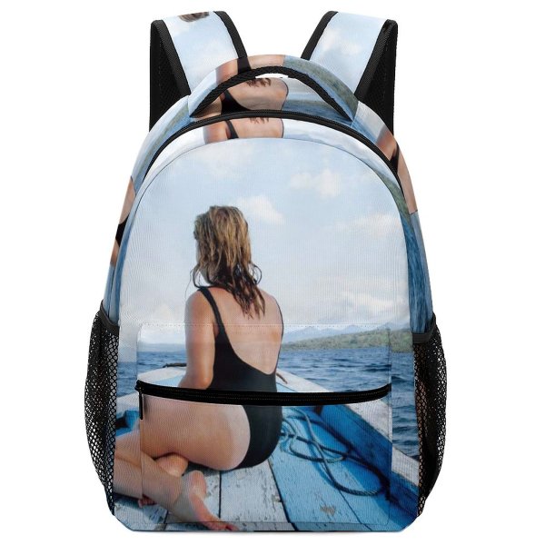 yanfind Children's Backpack Bali Traveler Saltwater Swimsuit Vacation Clouds Travel Leisure Wooden Swimwear Female Tropical Preschool Nursery Travel Bag