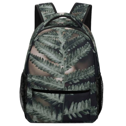 yanfind Children's Backpack Focus Frond Plant Field Leaves Depth Growth Preschool Nursery Travel Bag