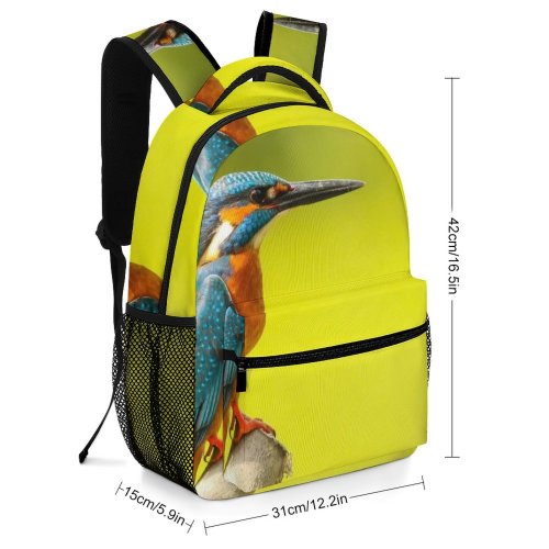 yanfind Children's Backpack Birds Taiwan Bee Eater Kaohsiung Colorful Kingfisher Perch Wing Feather Claw Avian Preschool Nursery Travel Bag