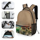 yanfind Children's Backpack Drive Motor Metal Mini Toy Hobby Fashioned Stationary Colour Headlight Old Preschool Nursery Travel Bag