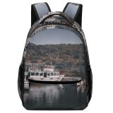 yanfind Children's Backpack Bay Tourism Elephanta Landscape Daylight Pier Travel Island Ferry  India Watercrafts Preschool Nursery Travel Bag