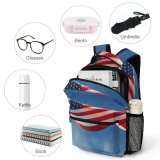 yanfind Children's Backpack Flag America USA United States Freedom Stripes Sky (USA) Pole Cumulus Preschool Nursery Travel Bag