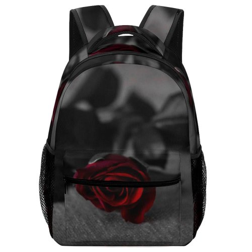 yanfind Children's Backpack Flora Focus Field Rose Lay Bloom Selective Depth Flower Preschool Nursery Travel Bag