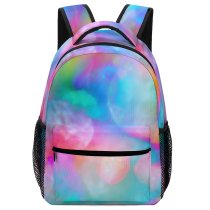 yanfind Children's Backpack Colours LGBT Domain Creative Acid Artistic Rainbow Cute Abstract Fractal Ornament Preschool Nursery Travel Bag