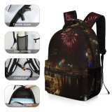 yanfind Children's Backpack Fireworks Year Happy Colorful Night Lights Festival Festivity River Wien Vienna City Preschool Nursery Travel Bag