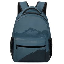 yanfind Children's Backpack Grey  Range Outdoors Peak Fog Countryside Scenery Stock Preschool Nursery Travel Bag