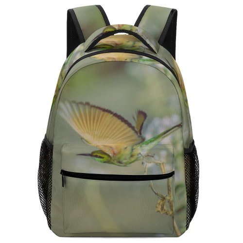 yanfind Children's Backpack Birds Vadodara India Bird Flying Bee Eater Twig Branch Wildlife Wild Preschool Nursery Travel Bag