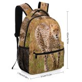 yanfind Children's Backpack Young Species Grass Cheetah Wild  Outdoors Wildlife Grassland Barbaric Endangered Kruger Preschool Nursery Travel Bag