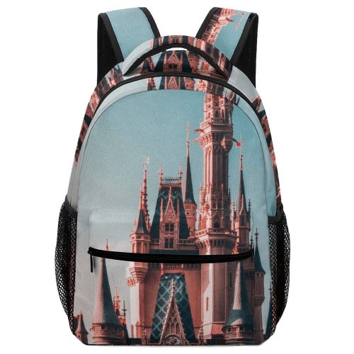 yanfind Children's Backpack Famous Iphone Samsung Building Epic Castle Steeple IPhone Architecture Fantasy Dusk Preschool Nursery Travel Bag