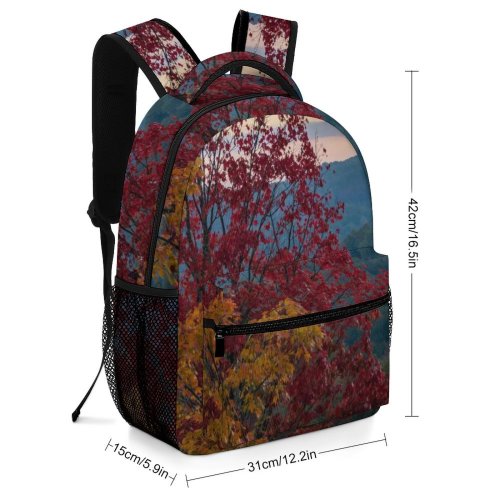yanfind Children's Backpack Abies Natural Area Lake Tree Hills Scenic Plant Leaf Fir Free Preschool Nursery Travel Bag