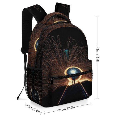 yanfind Children's Backpack Dark Railroad Illuminated Lights Science Fireworks Fire Luminescence Train Flash Flame Preschool Nursery Travel Bag