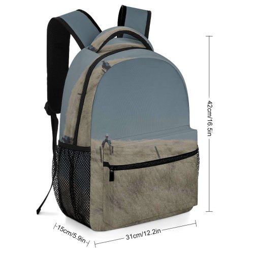 yanfind Children's Backpack Grey Field Grassland Outdoors Slope  Luis Grass Plant United States Savanna Preschool Nursery Travel Bag