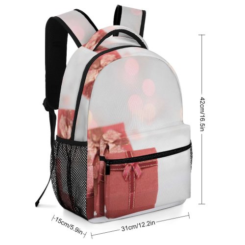 yanfind Children's Backpack Festive Focus Decor Blurred Ribbon Bow Wrap Gifts Box Celebrate Preschool Nursery Travel Bag