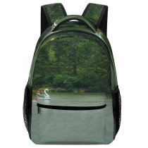 yanfind Children's Backpack Grass Landscape Daylight Boat Watercraft Outdoors Trees Lake Recreation Preschool Nursery Travel Bag