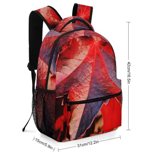 yanfind Children's Backpack Flora Autumn Focus Tree Maple Leaf Fall Season Leaves Macro Preschool Nursery Travel Bag