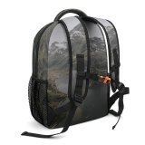 yanfind Children's Backpack Grey Outdoors  Slope Range Scenery Landscape Promontory Peak Land  Aerial Preschool Nursery Travel Bag