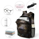 yanfind Children's Backpack Dog Pet Puppies Leaves Foliage Woodland Forest Garden Little Grey Preschool Nursery Travel Bag