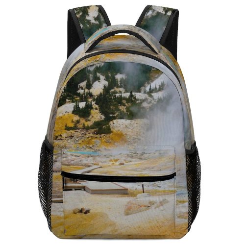 yanfind Children's Backpack Abies Eruption Geyser Tree  Lassen Domain Plant Fir Public National Preschool Nursery Travel Bag