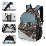 yanfind Children's Backpack Landscape Peak Slope Pictures Outdoors Grey Snow  Free Range Preschool Nursery Travel Bag